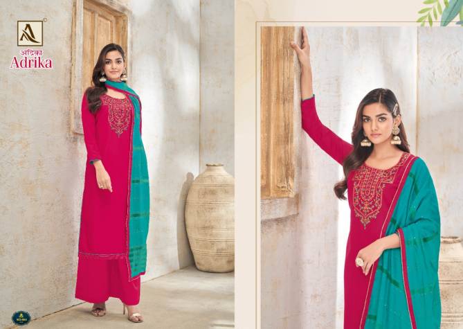 Alok Adrika Embroidery Cotton Silk Fancy Exclusive Wear Dress Material Collection